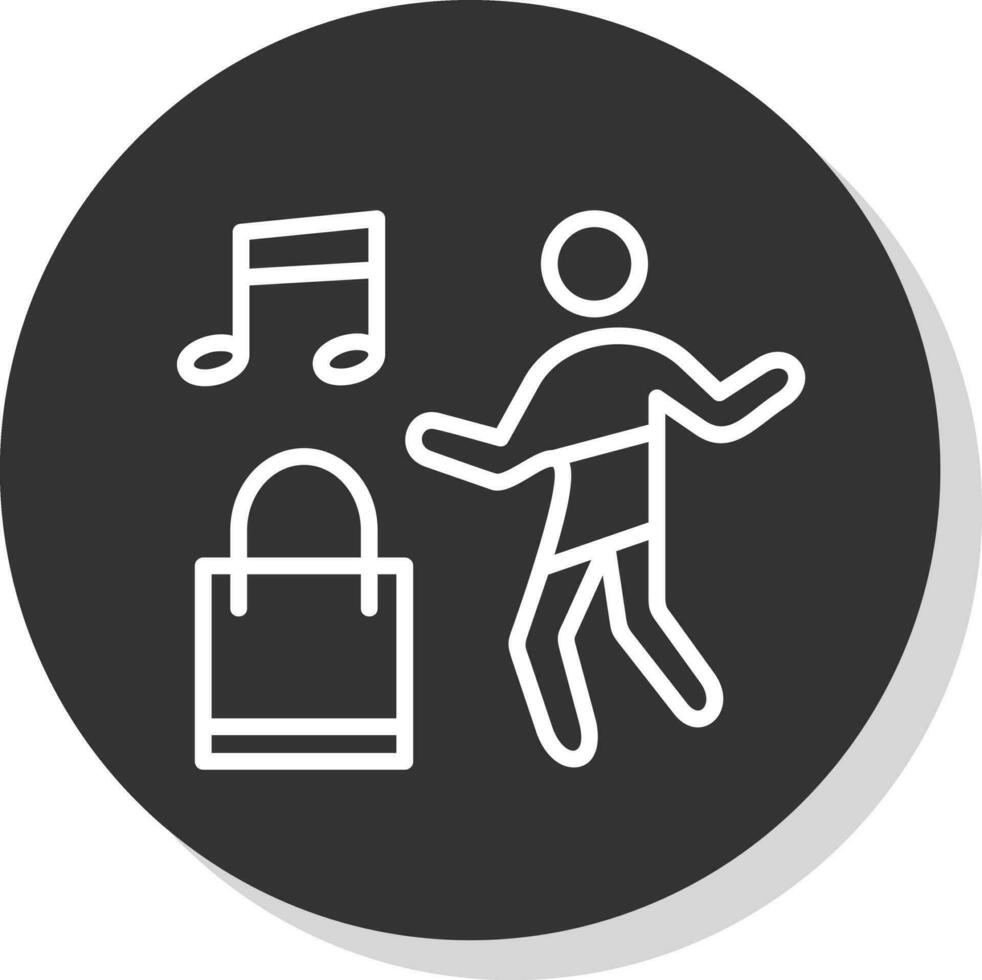 Shopping Dance Vector Icon Design