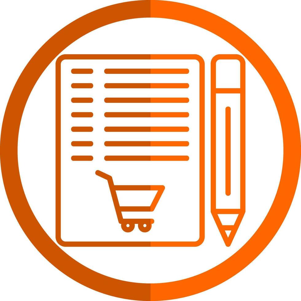 Shopping List Vector Icon Design