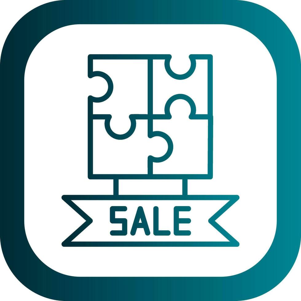 Sale Jigsaw Puzzle Vector Icon Design