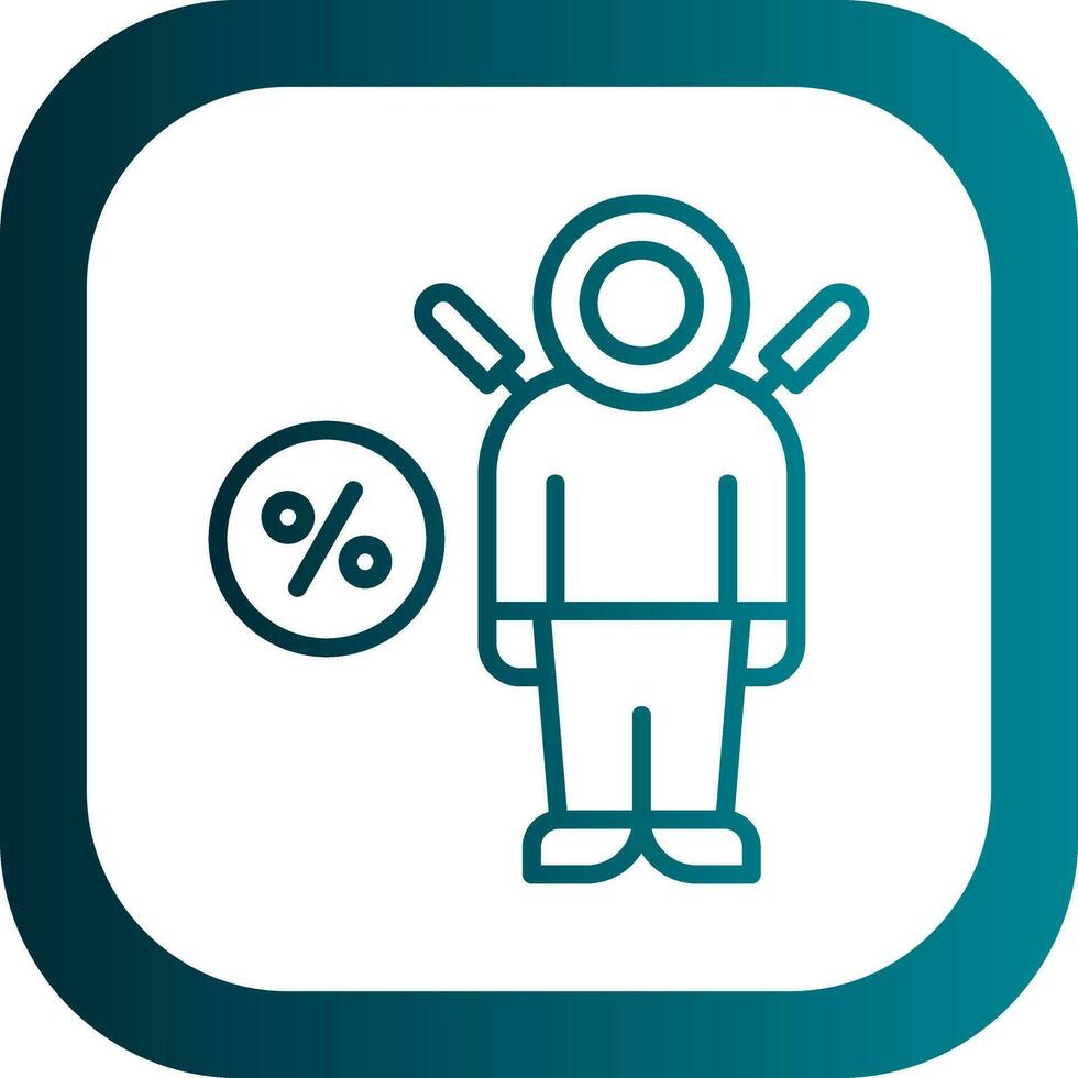 Discounted Ninja Vector Icon Design