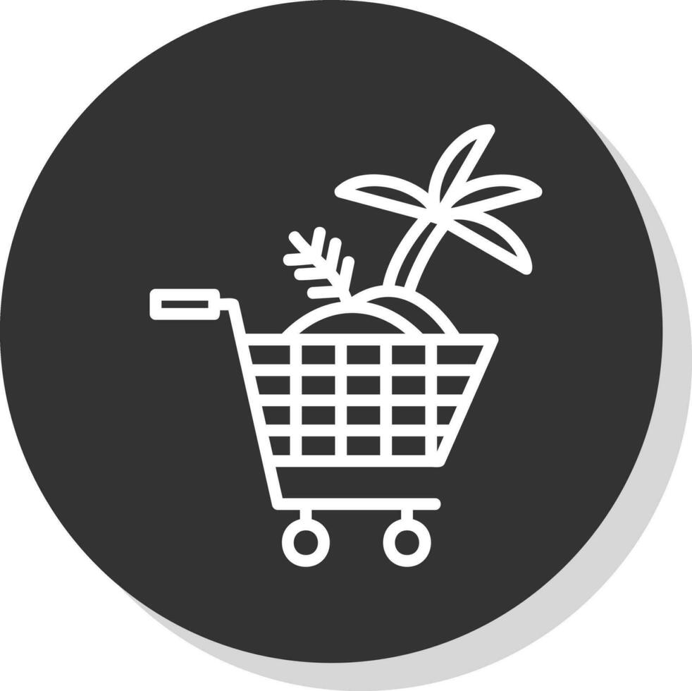 Shopping Cart Island Vector Icon Design