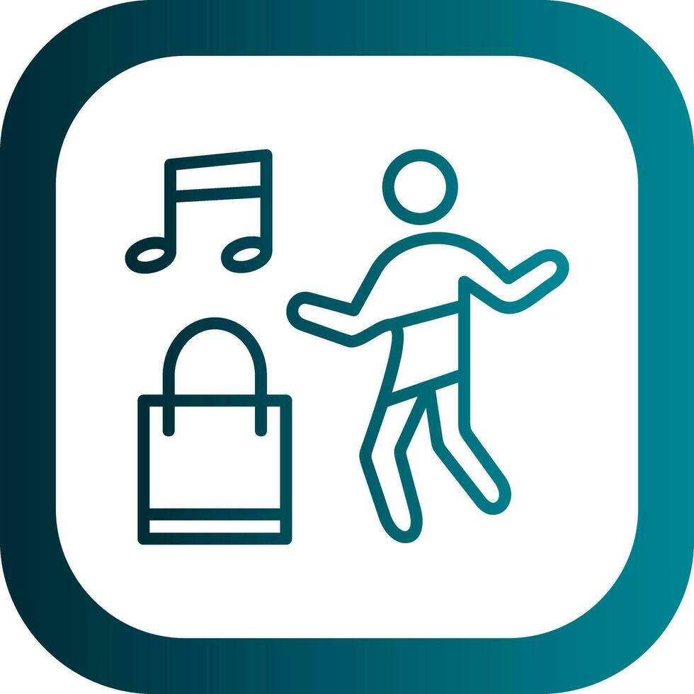 Shopping Dance Vector Icon Design