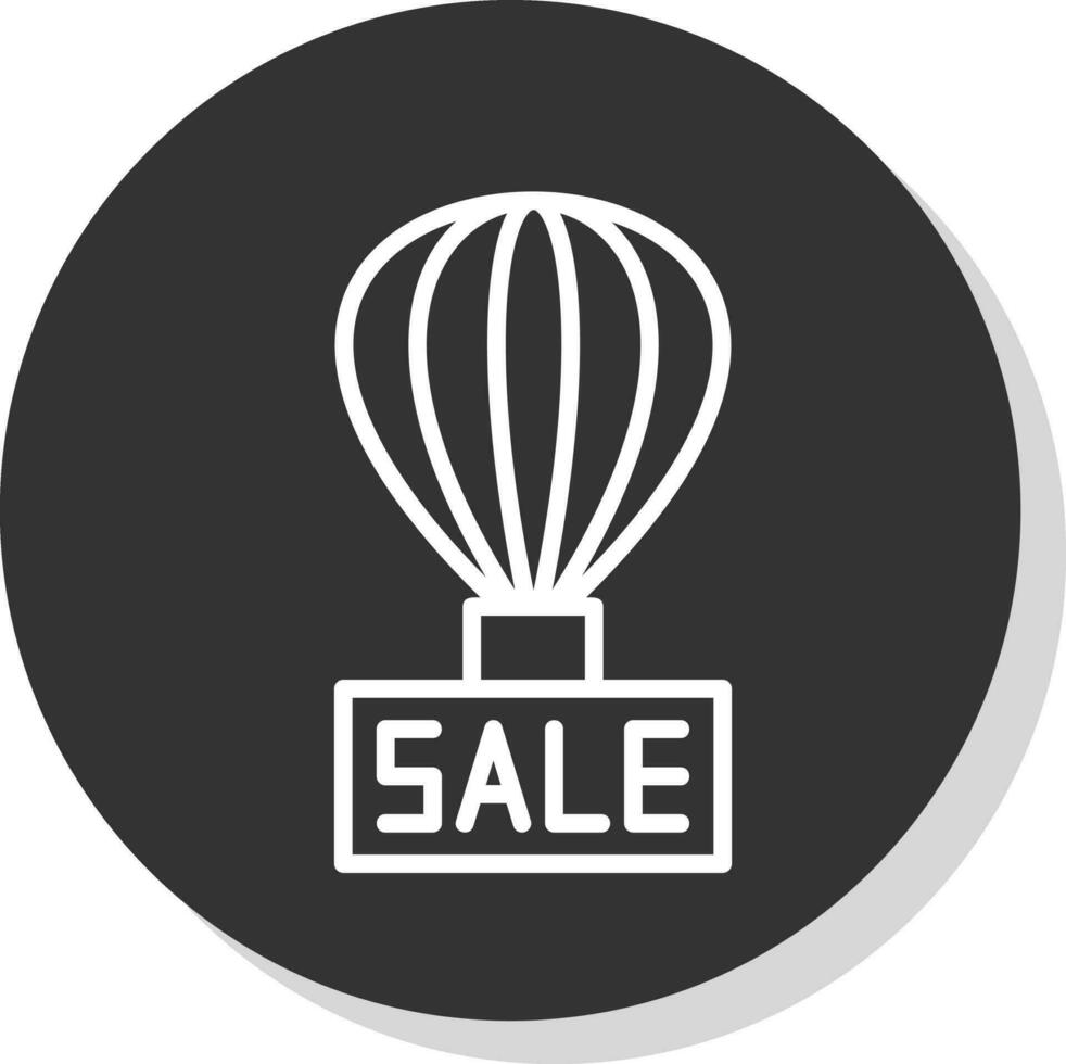 Sale Hot Air Balloon Vector Icon Design