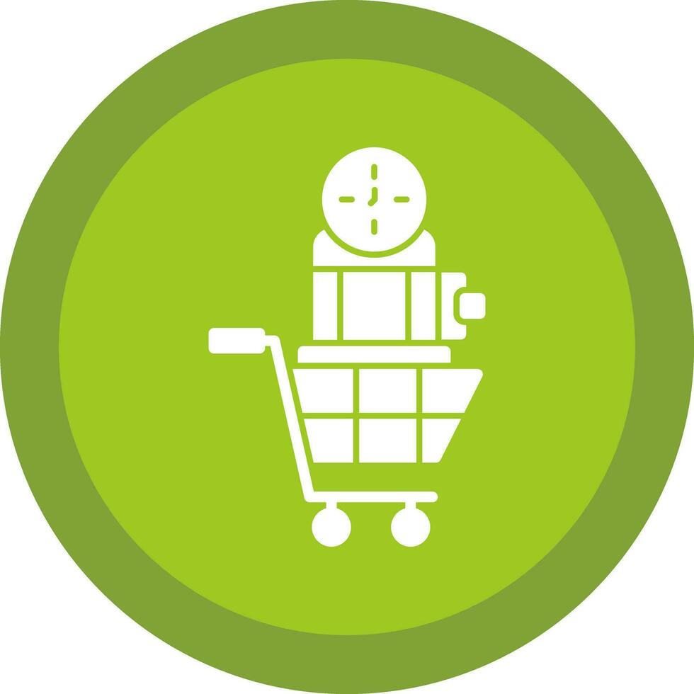 Shopping Time Machine Vector Icon Design