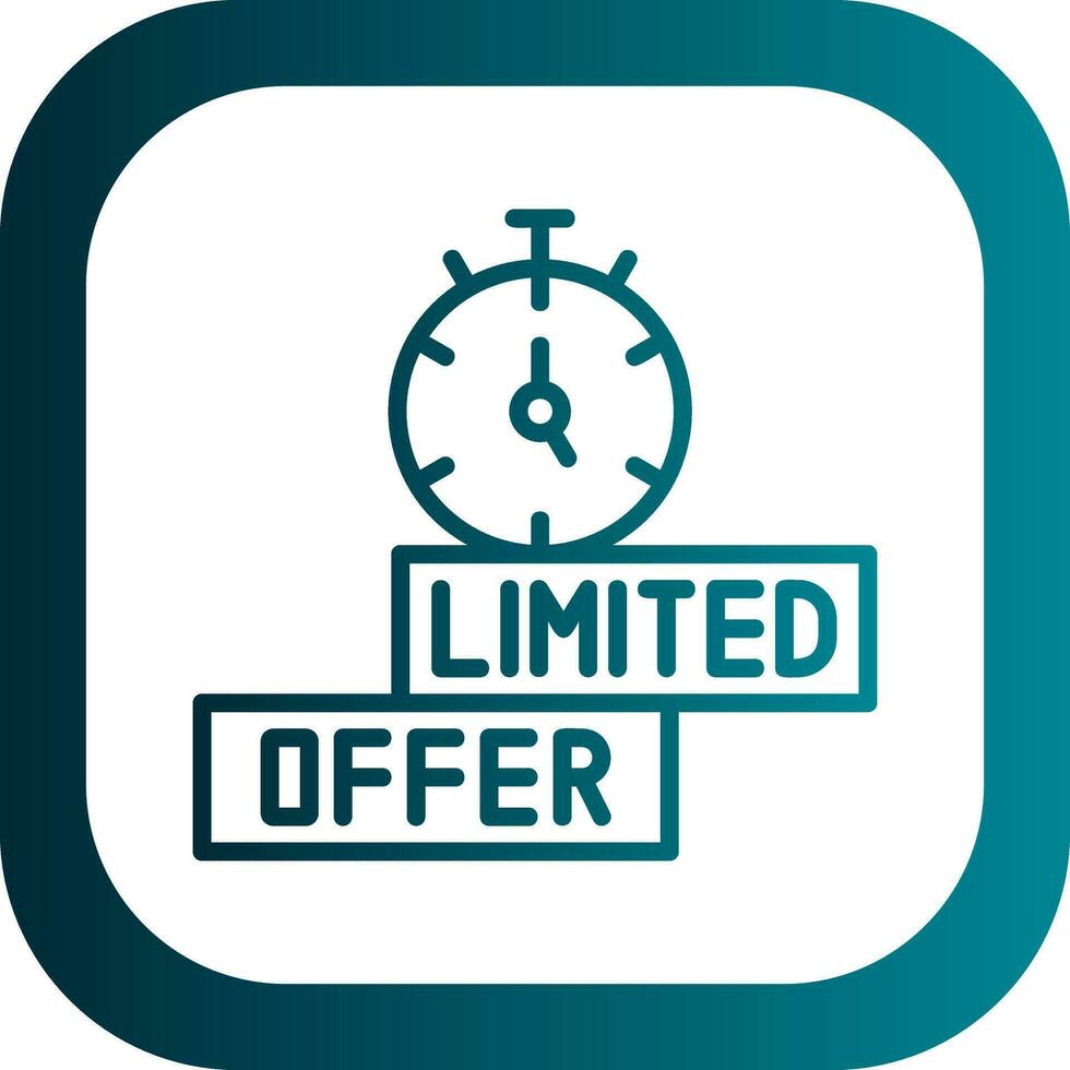 Limited Time Offer Vector Icon Design