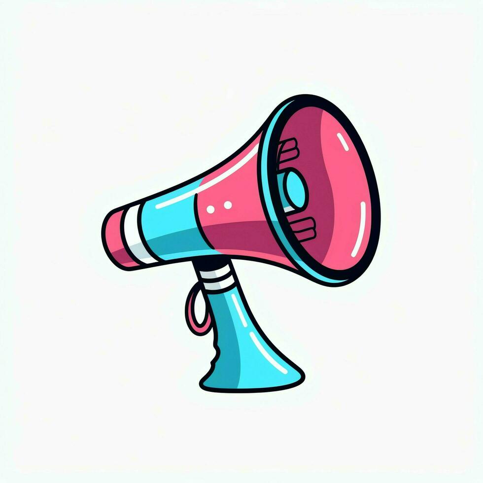 A device megaphone loudspeaker object. Sound device announce concept by AI Generated photo