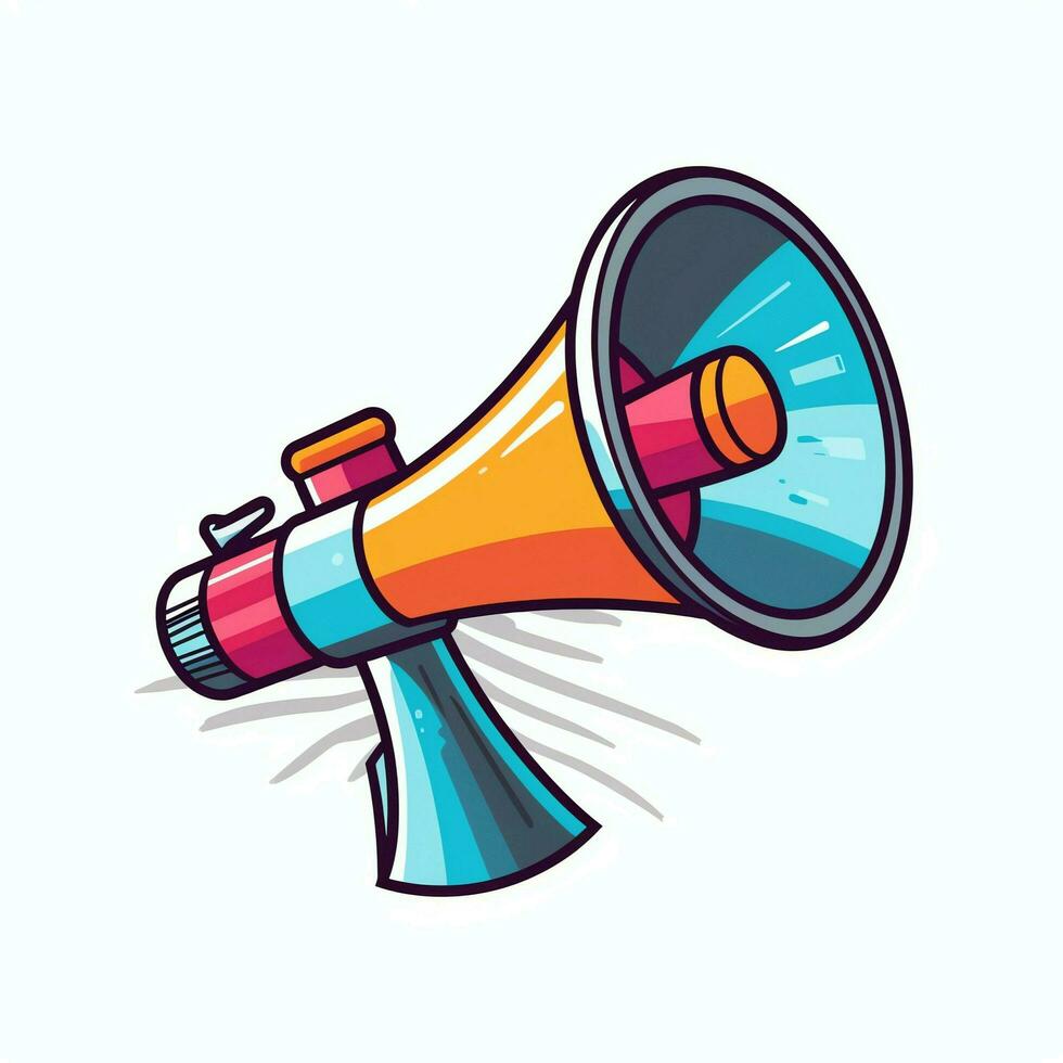 A device megaphone loudspeaker object. Sound device announce concept by AI Generated photo