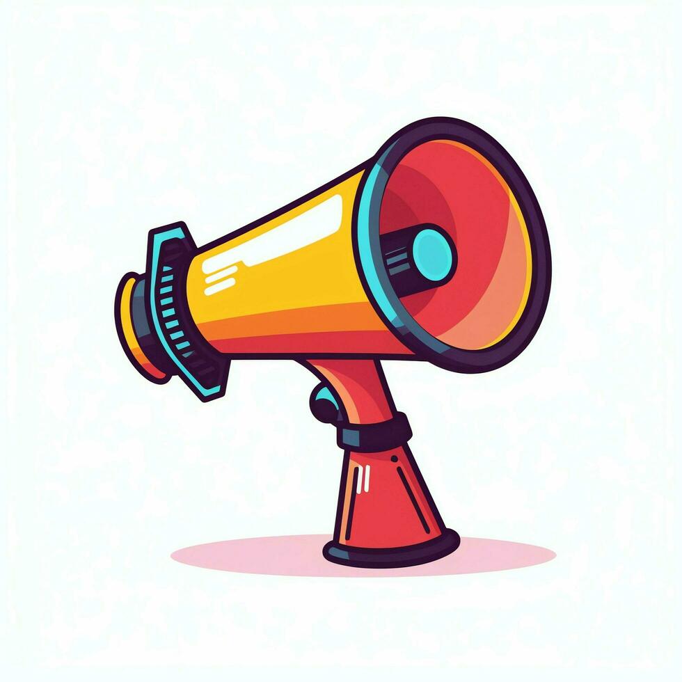 A device megaphone loudspeaker object. Sound device announce concept by AI Generated photo