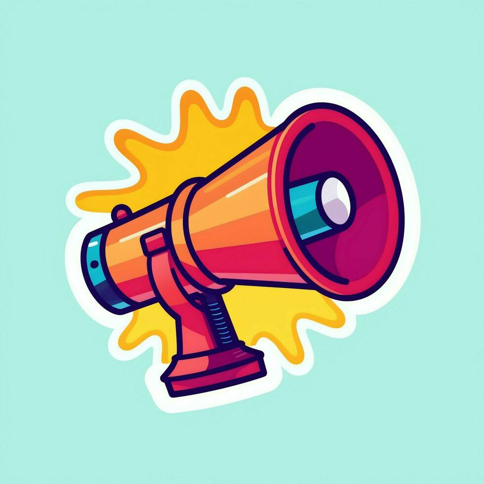 A device megaphone loudspeaker object. Sound device announce concept by AI Generated photo