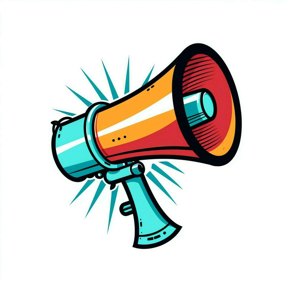 A device megaphone loudspeaker object. Sound device announce concept by AI Generated photo
