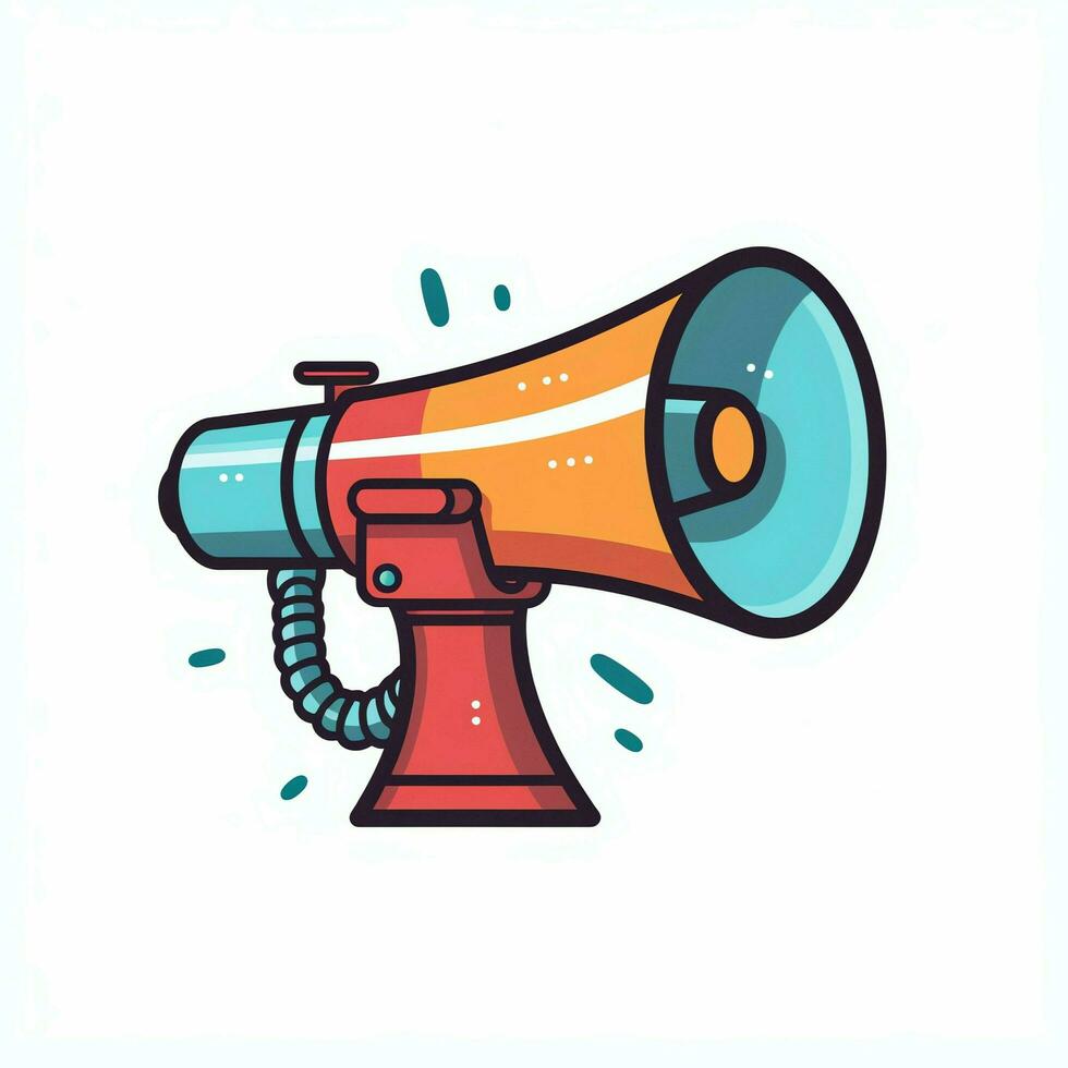 A device megaphone loudspeaker object. Sound device announce concept by AI Generated photo