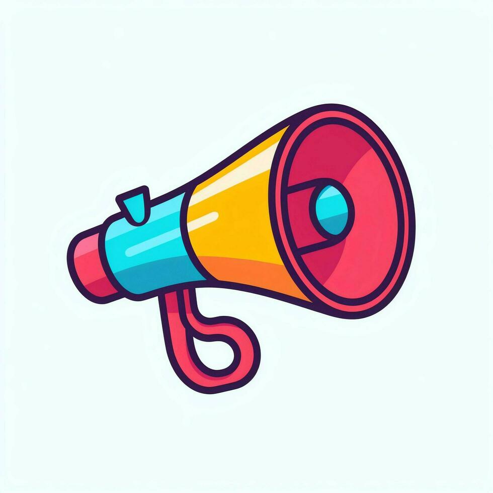 A device megaphone loudspeaker object. Sound device announce concept by AI Generated photo