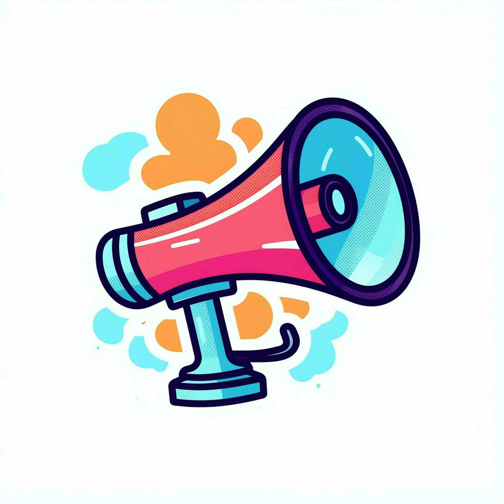 A device megaphone loudspeaker object. Sound device announce concept by AI Generated photo
