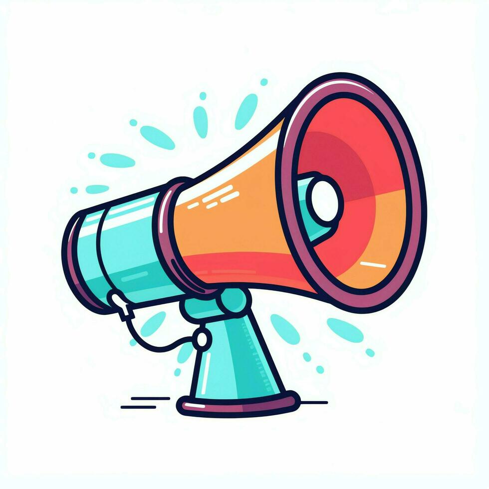 A device megaphone loudspeaker object. Sound device announce concept by AI Generated photo