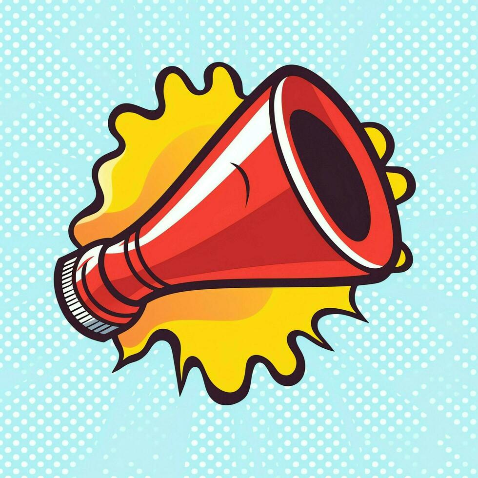 A device megaphone loudspeaker object. Sound device announce concept by AI Generated photo