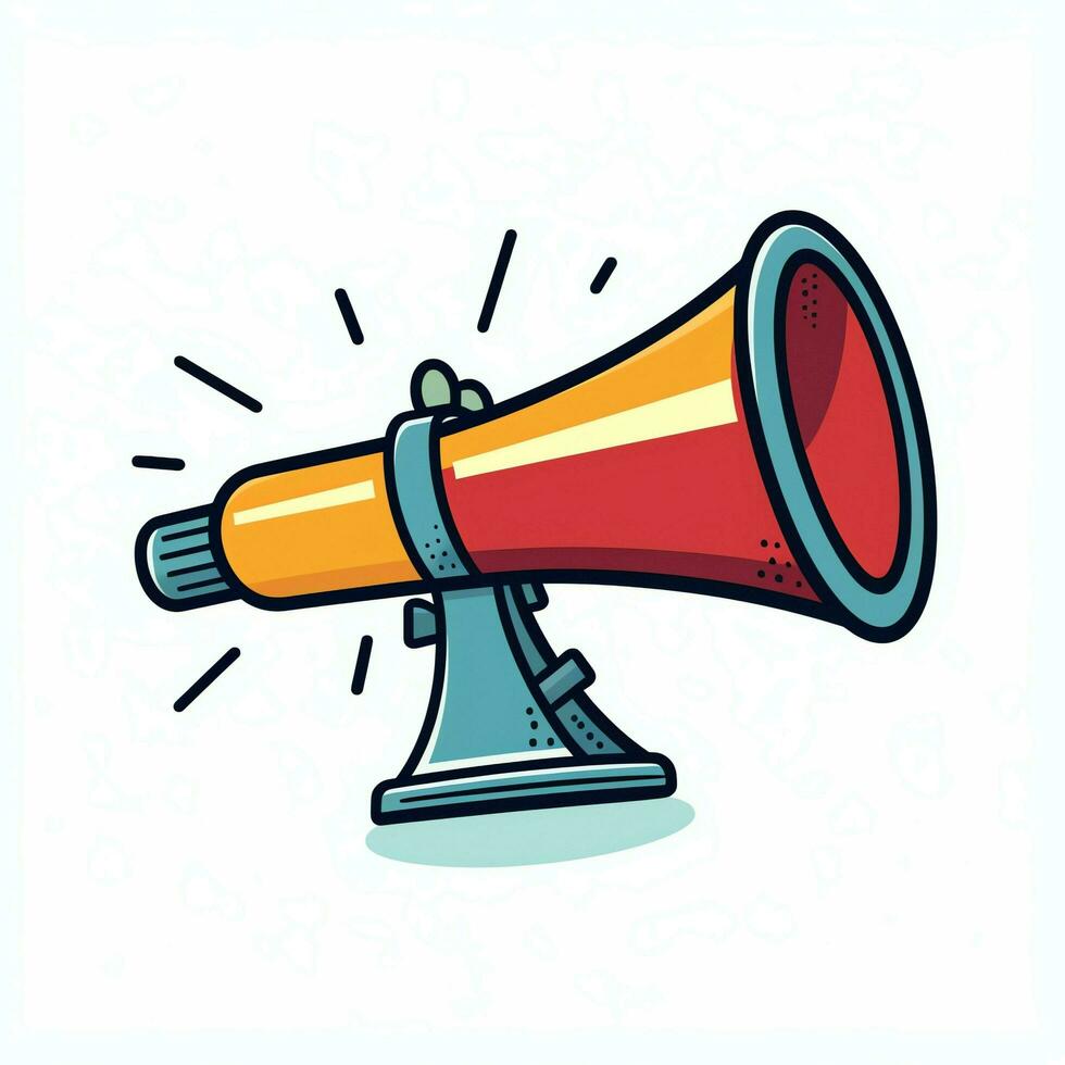 A device megaphone loudspeaker object. Sound device announce concept by AI Generated photo