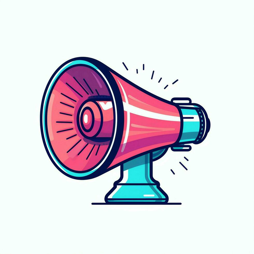 A device megaphone loudspeaker object. Sound device announce concept by AI Generated photo