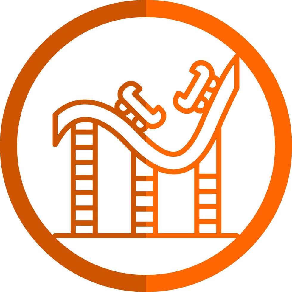 Shopping Roller Coaster Vector Icon Design