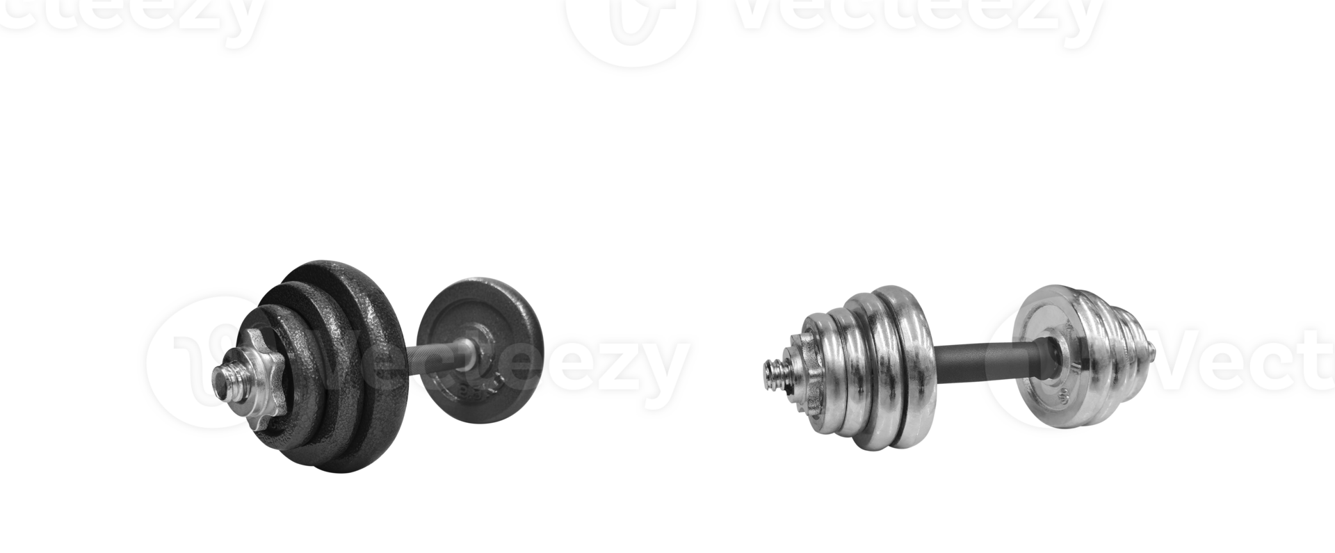 Steel dumbbell set  PNG transparent