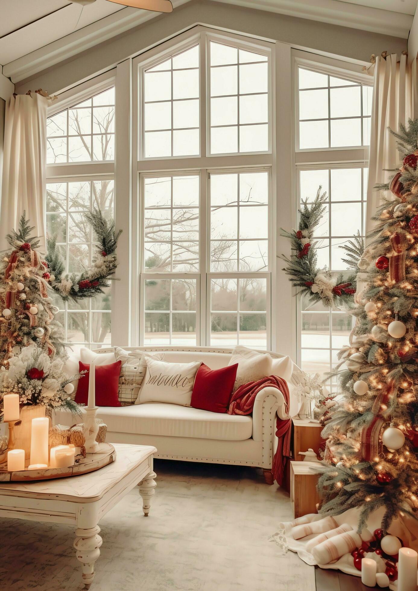 Beautiful christmas decorations, Christmas decorations living room