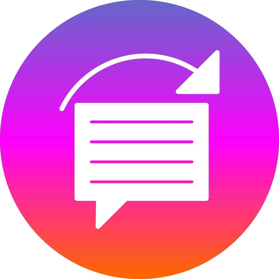 Reply Vector Icon Design