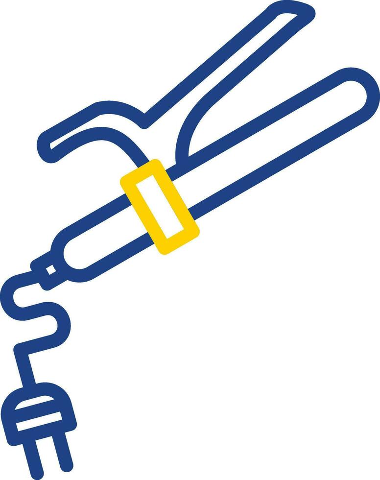 Curling Iron Vector Icon Design