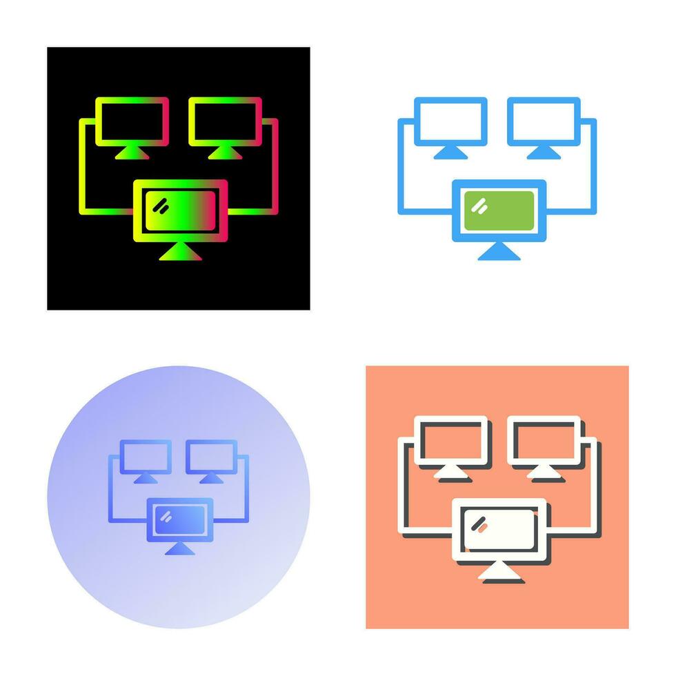 Connected Systems Vector Icon