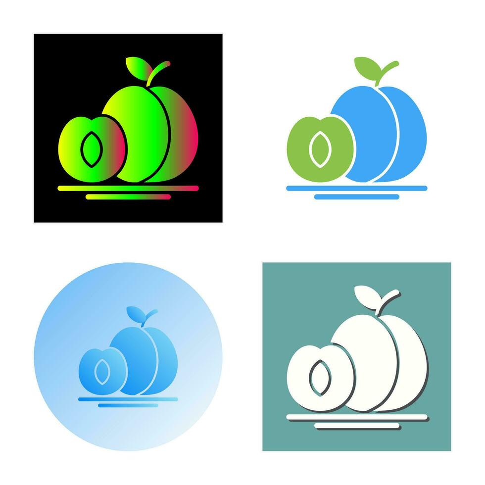 Apricot Vector Icon