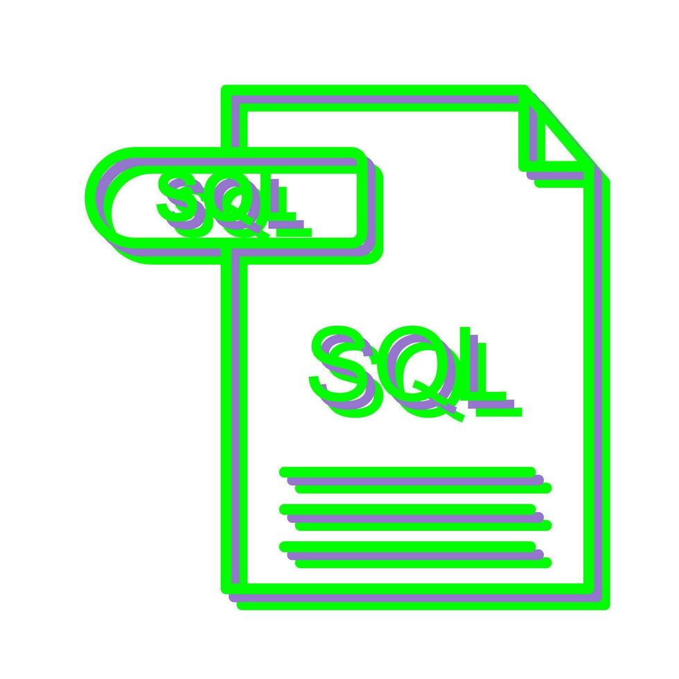 icono de vector de sql