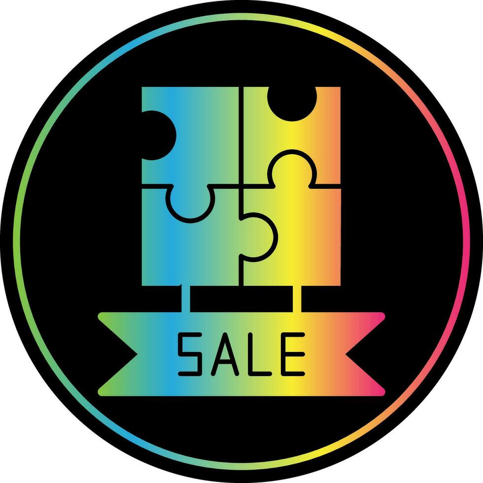 Sale Jigsaw Puzzle Vector Icon Design