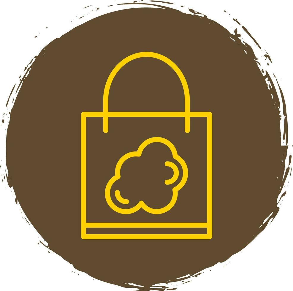 Shopping Bag Cloud Vector Icon Design