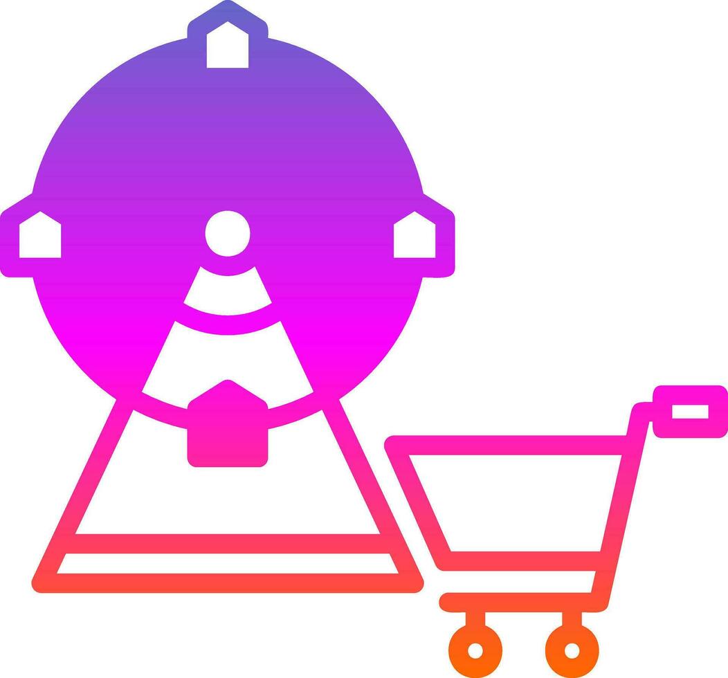 Shopping Ferris Wheel Vector Icon Design