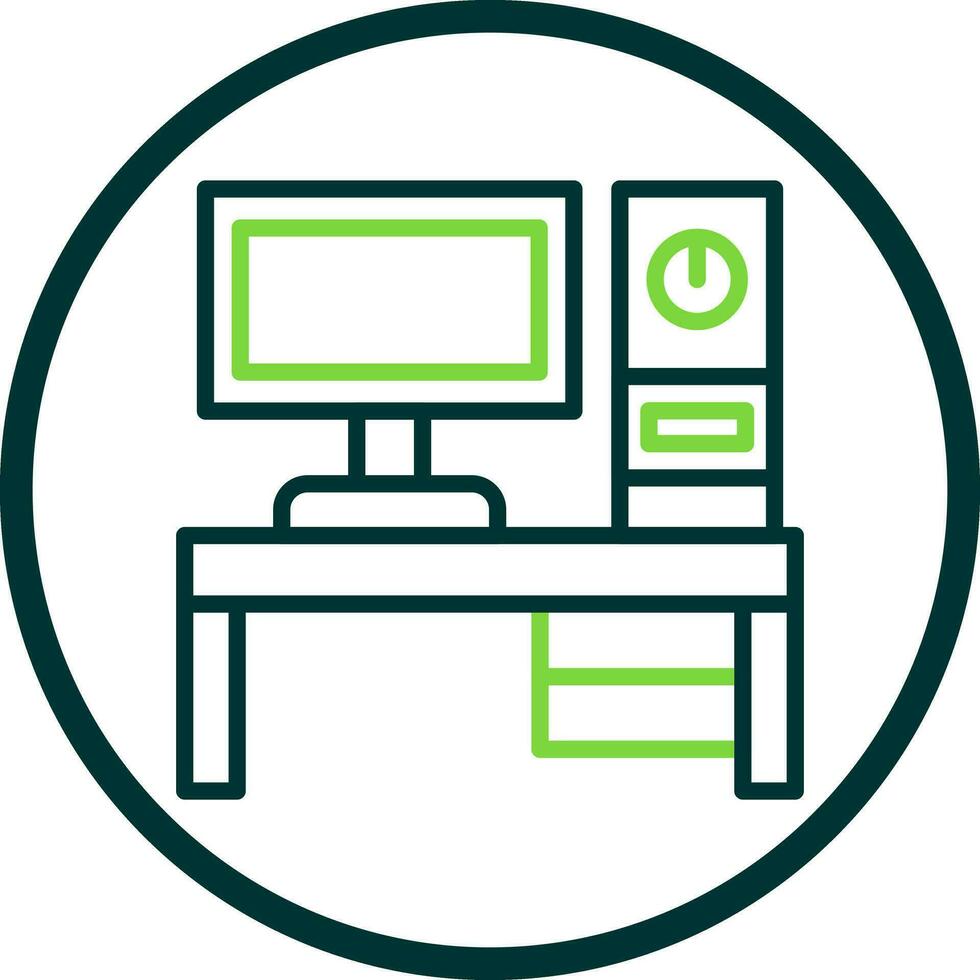 Desktop pc Vector Icon Design