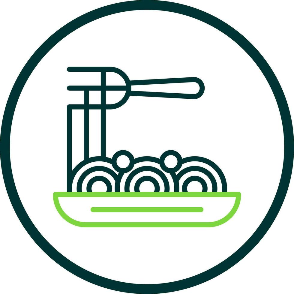 Spaghetti Bolognese Vector Icon Design