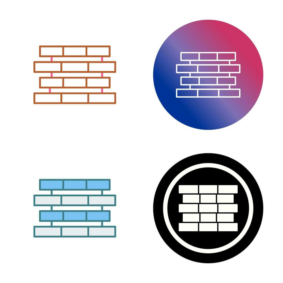 Unique Bricks Vector Icon