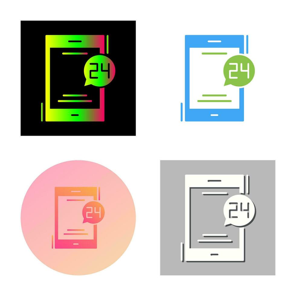 24 Hours Vector Icon