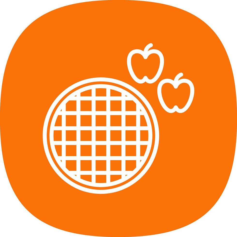 Apple Pie Vector Icon Design