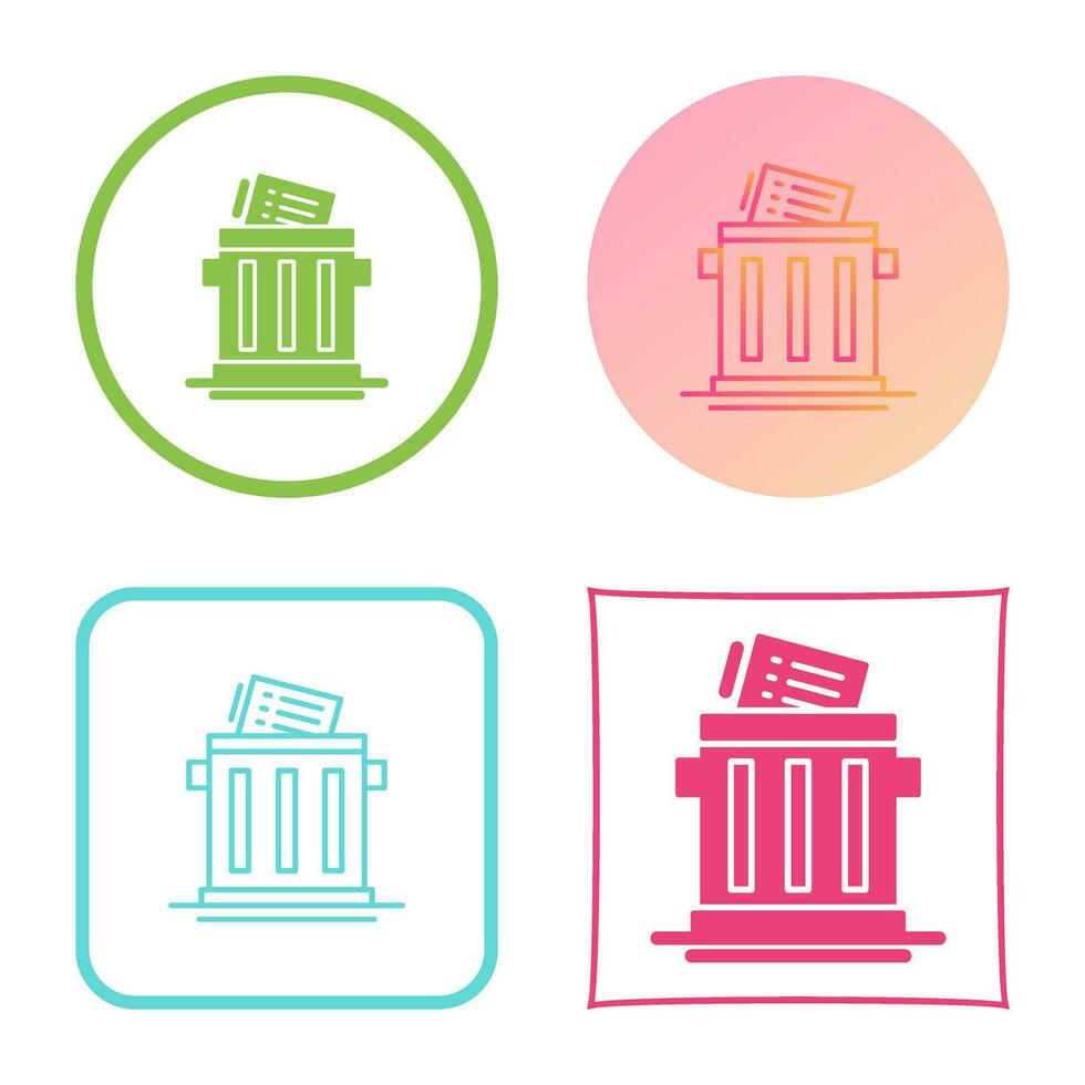 Trash List Vector Icon