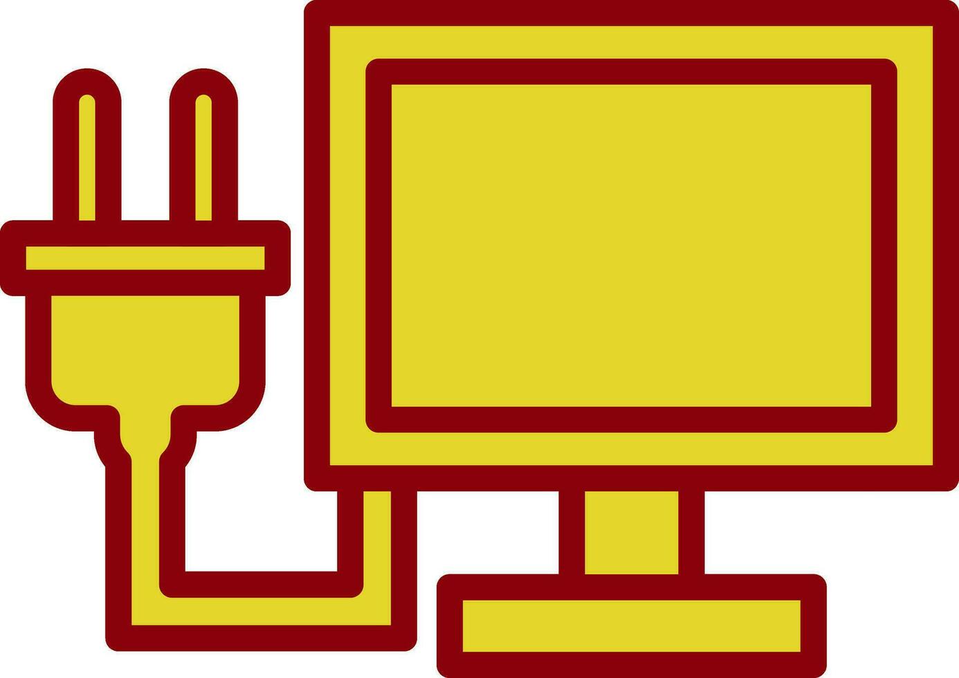 Lcd Plug Vector Icon Design