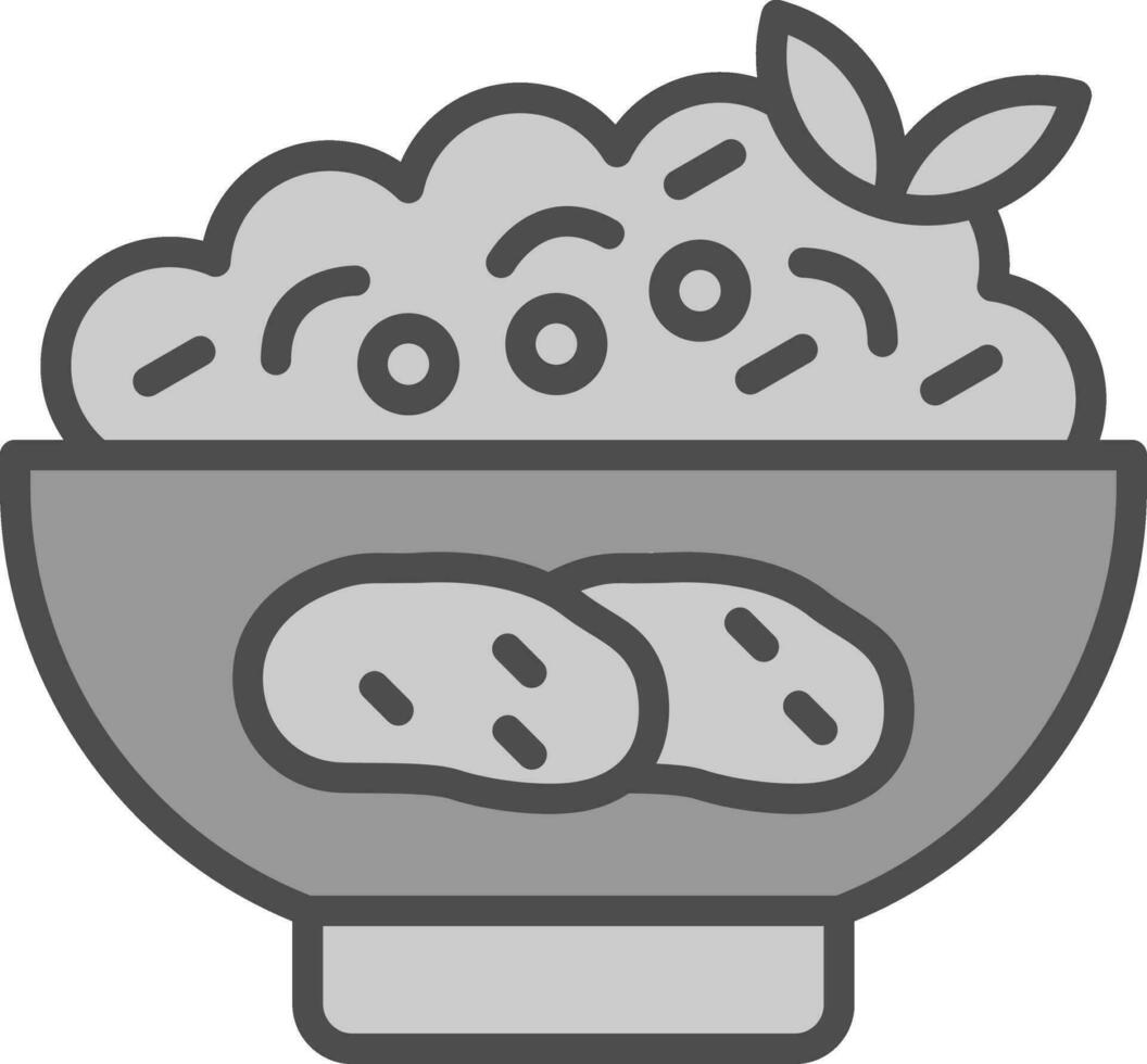Mashed Potatoes Vector Icon Design