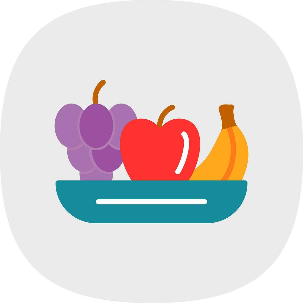 Fruta ensalada vector icono diseño