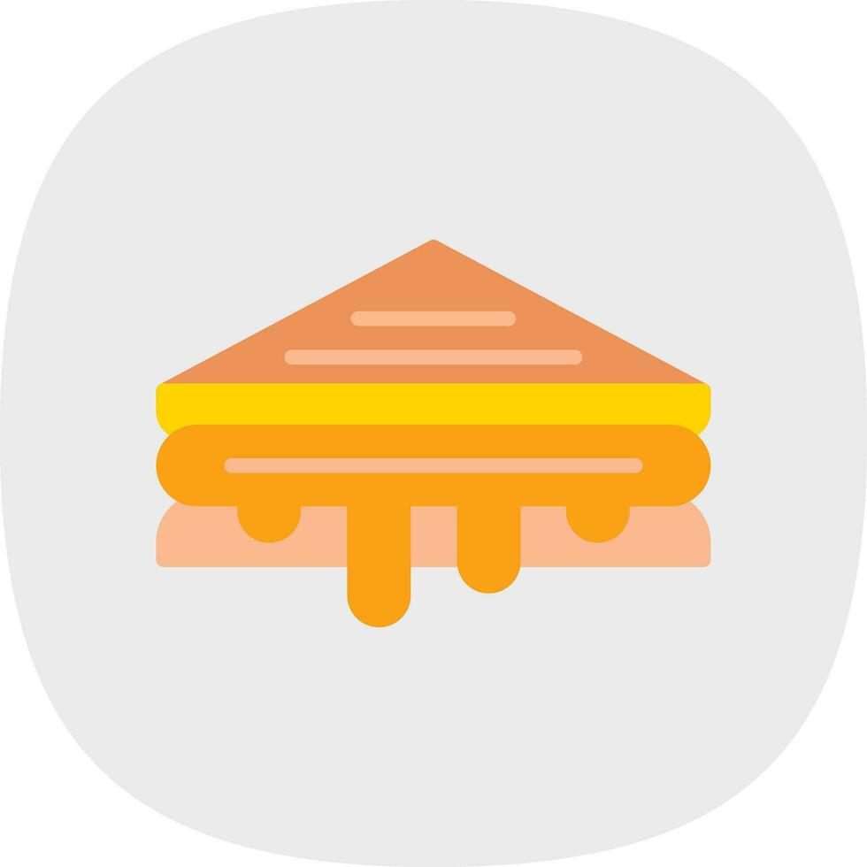 Grilled Cheese Sandwich Vector Icon Design