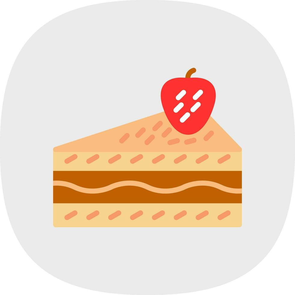 Cheesecake Vector Icon Design