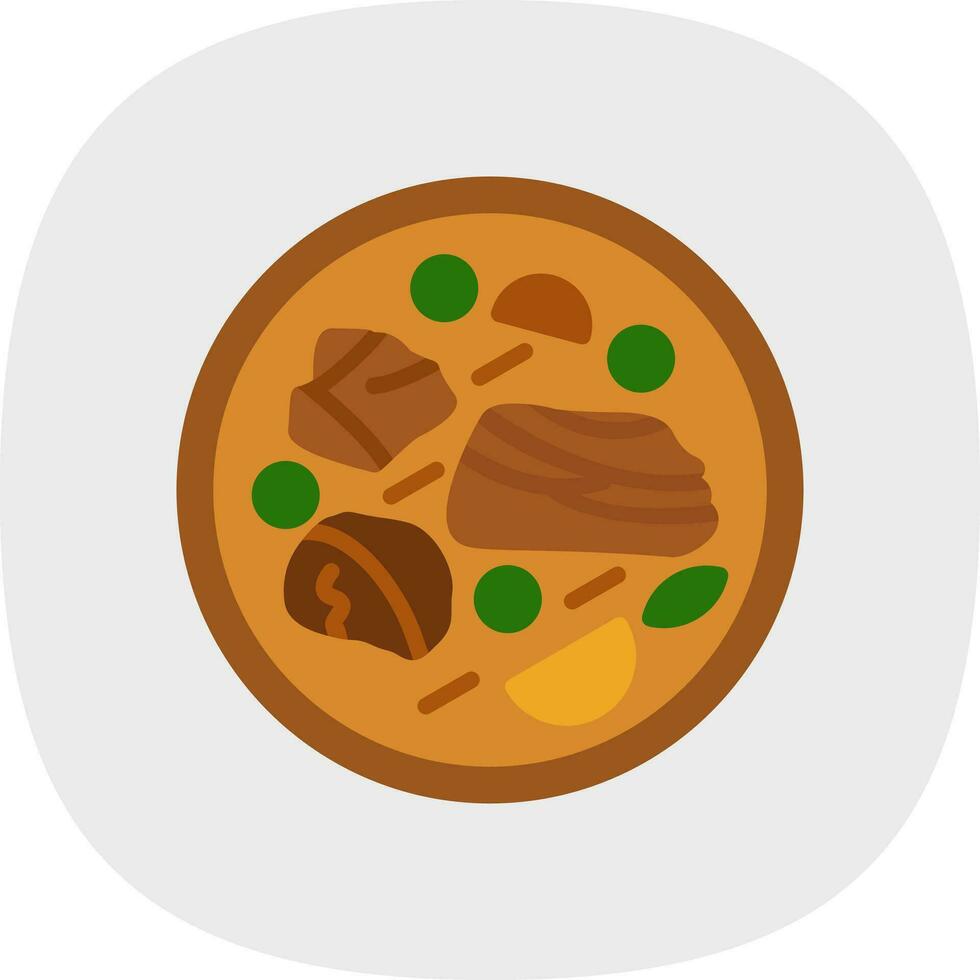 Beef Stew Vector Icon Design