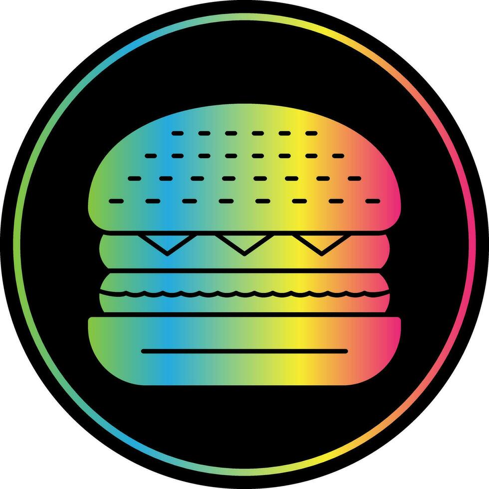 Beef Burger Vector Icon Design