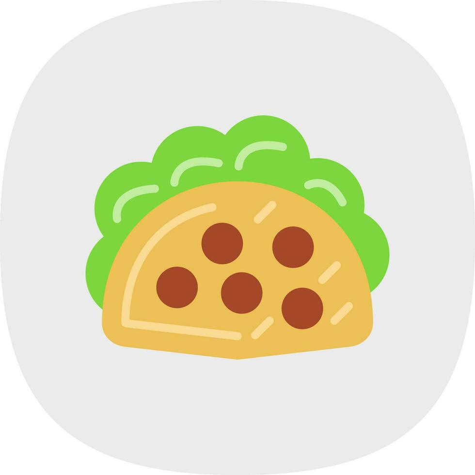 Beef Tacos Vector Icon Design