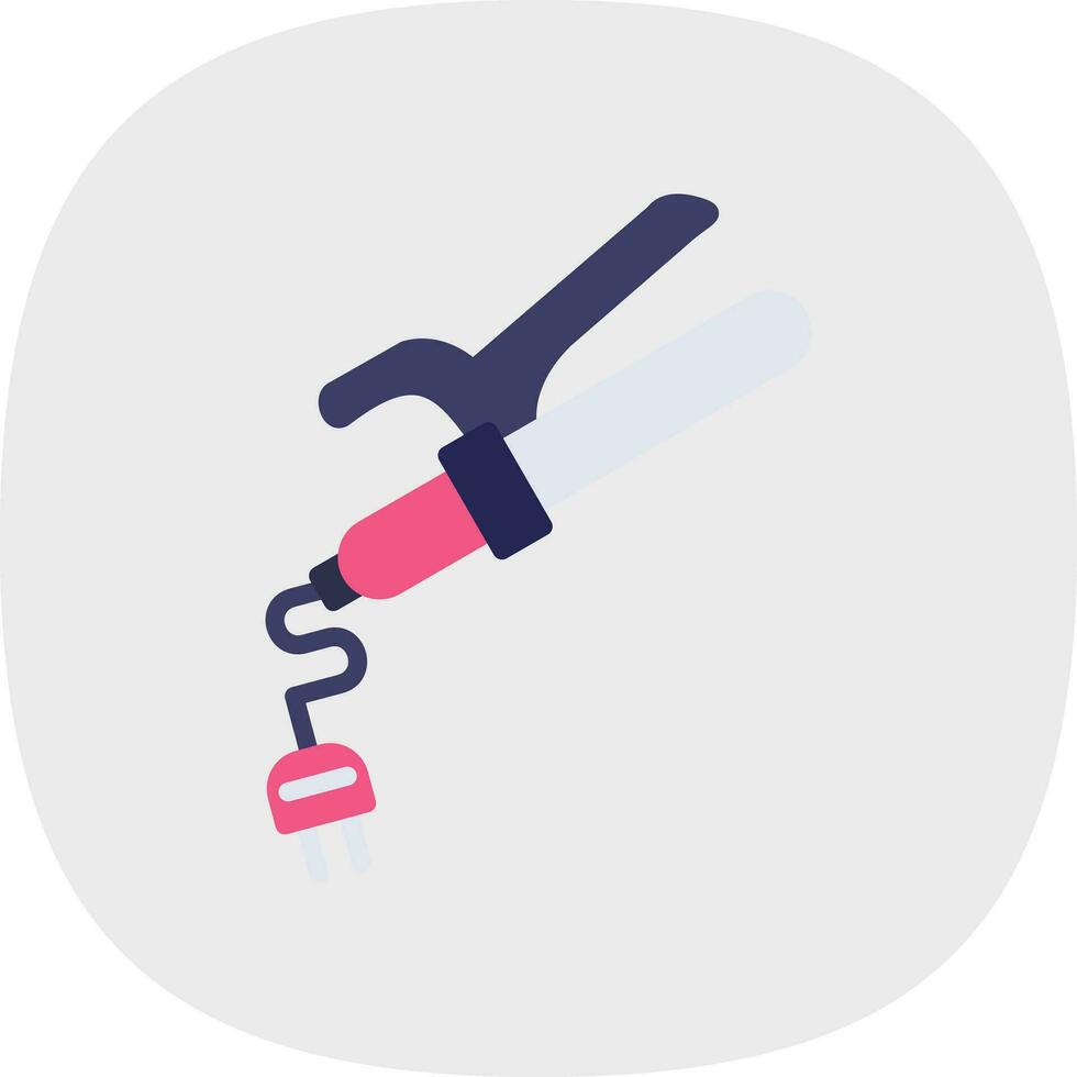Curling Iron Vector Icon Design