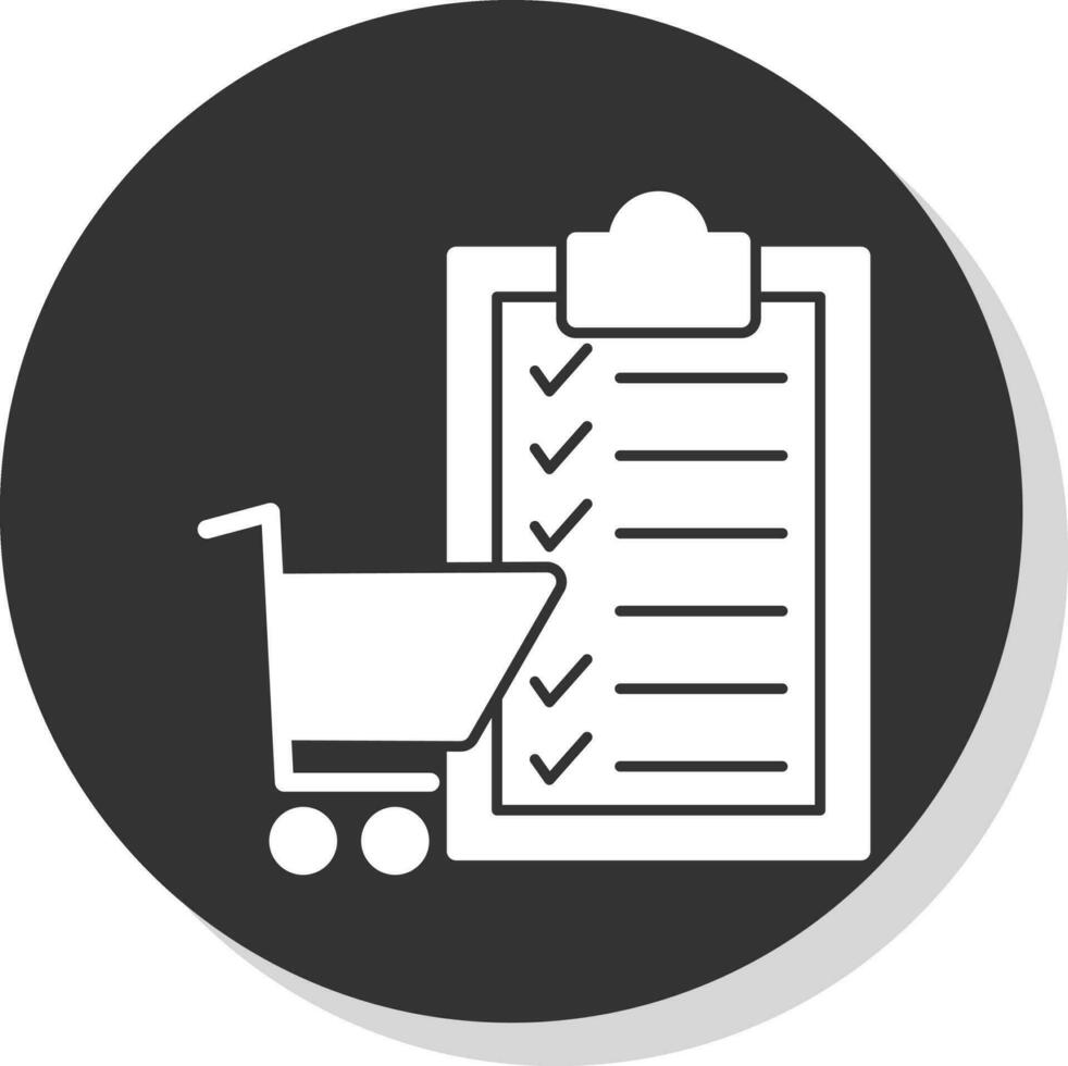 diseño de icono de vector de lista de compras