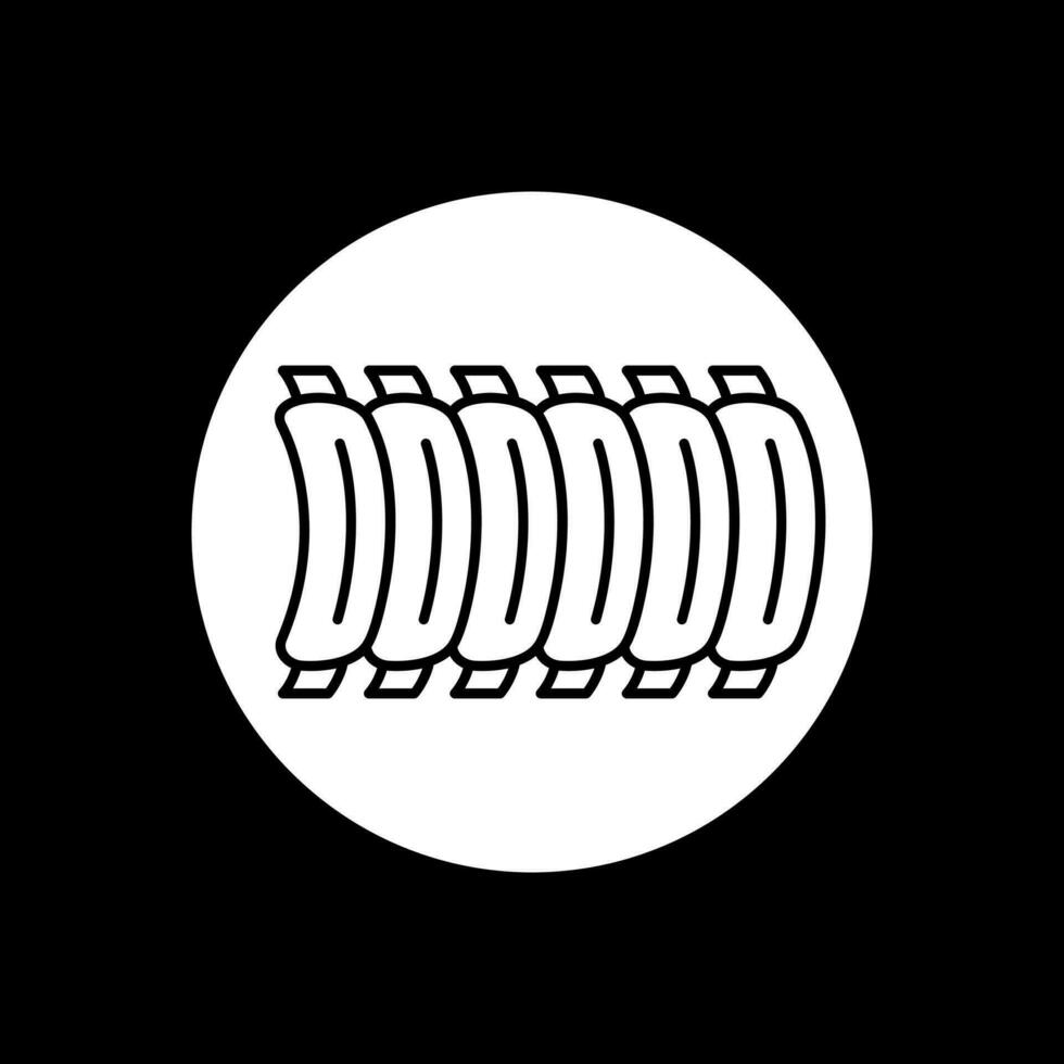 BBQ Ribs Vector Icon Design