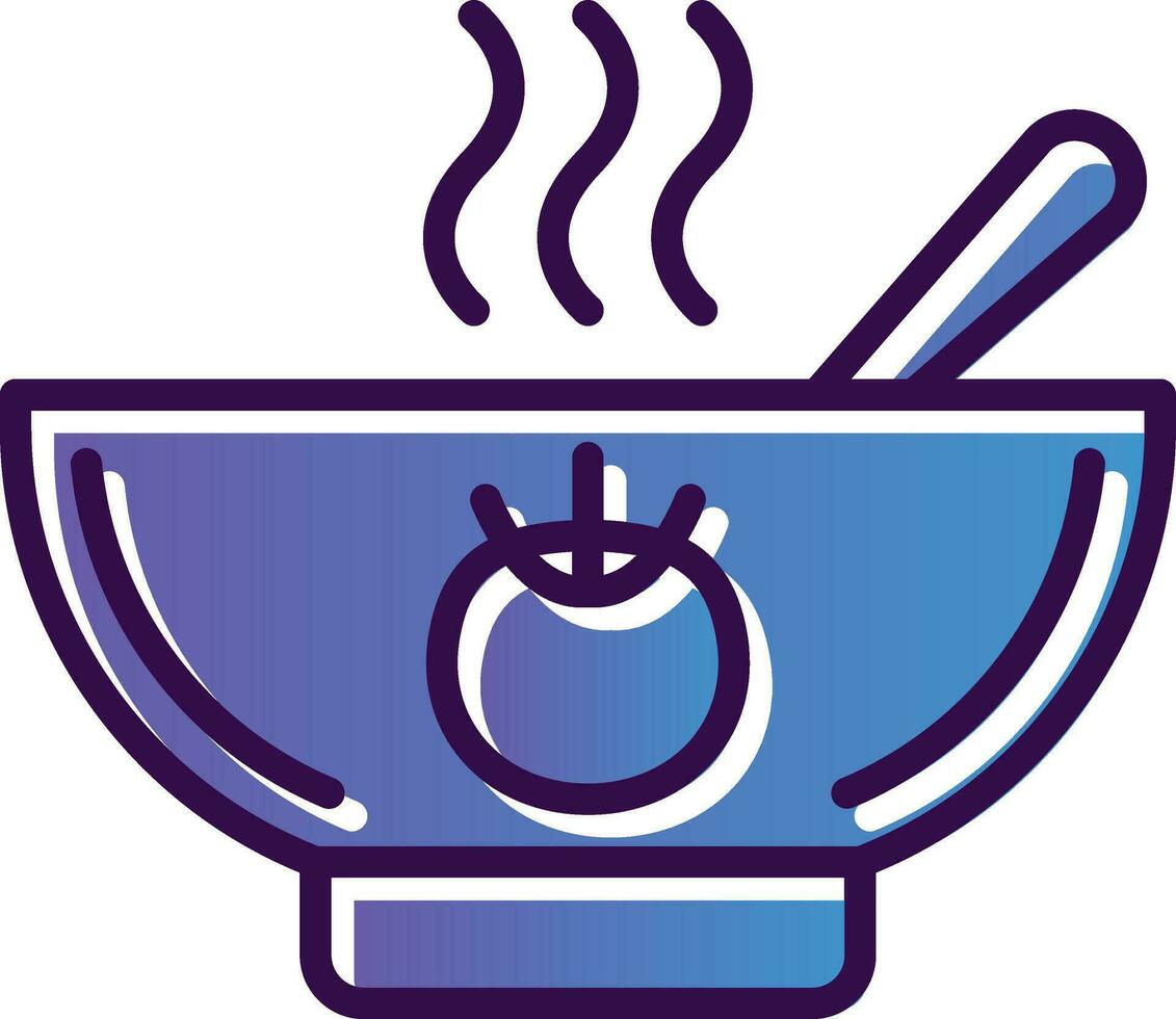 Tomato Soup Vector Icon Design